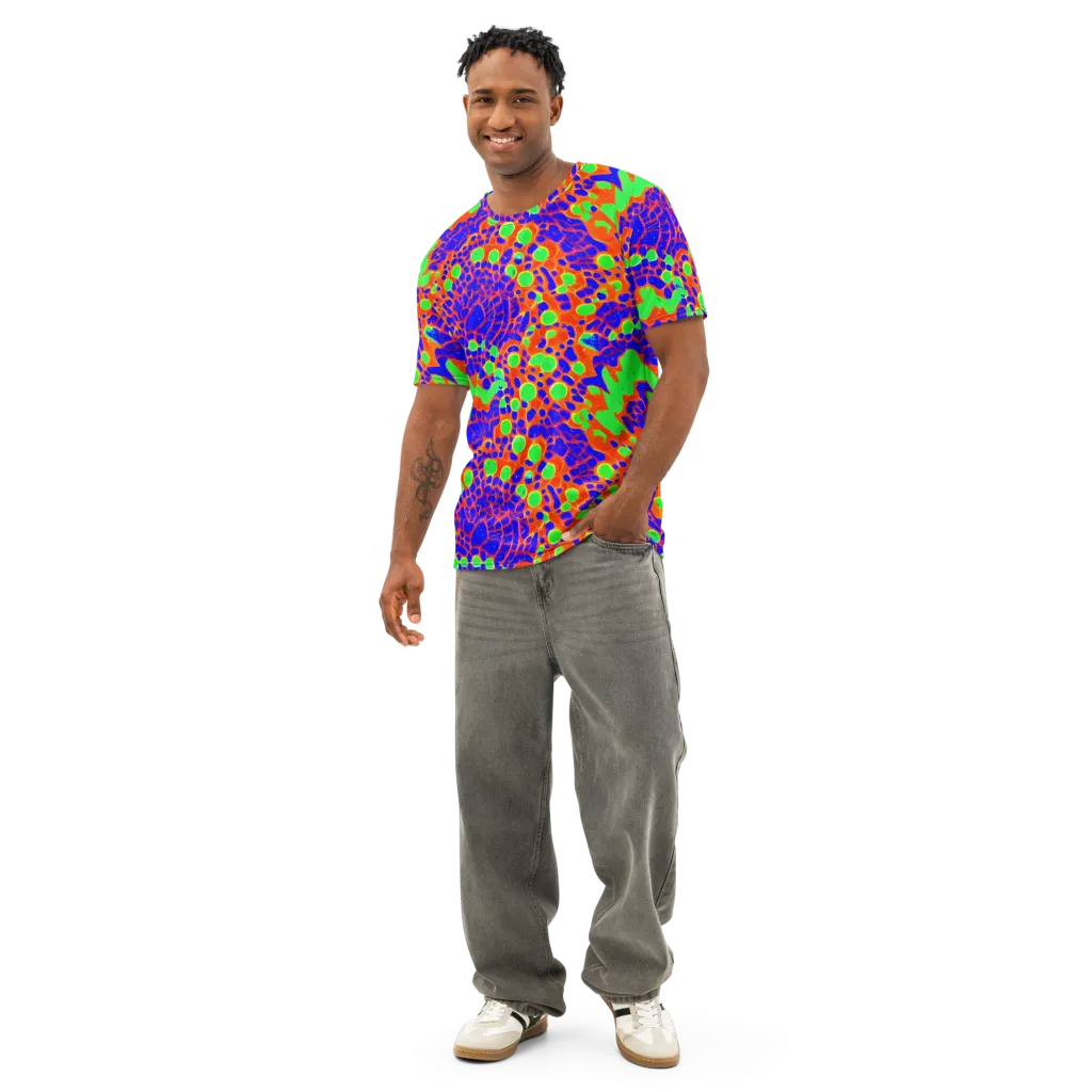 Solar Shock on Men's Cotton Crew Neck T-Shirt — Front
