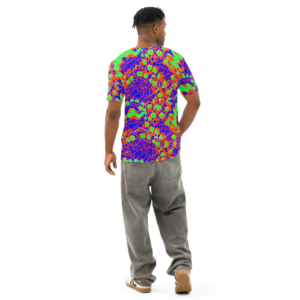 Solar Shock on Men's Cotton Crew Neck T-Shirt — Back