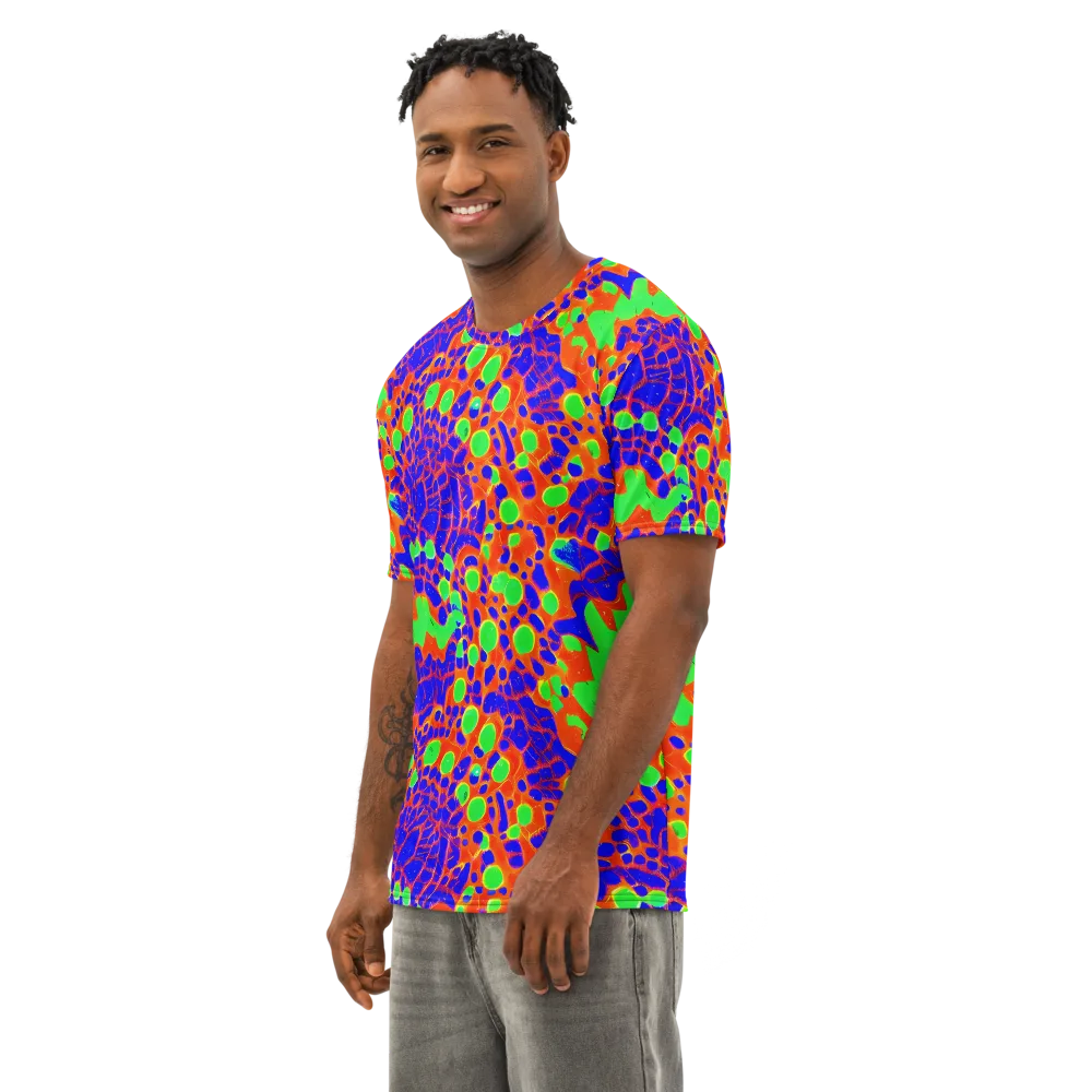Solar Shock on Men's Cotton Crew Neck T-Shirt — Left Front