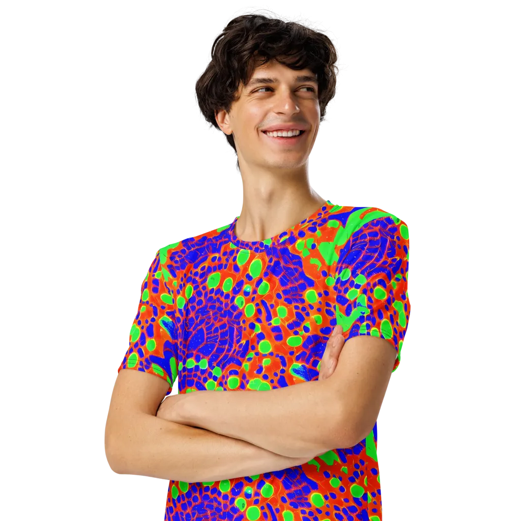 Solar Shock on Men's Crew Neck T-Shirt — Left Front
