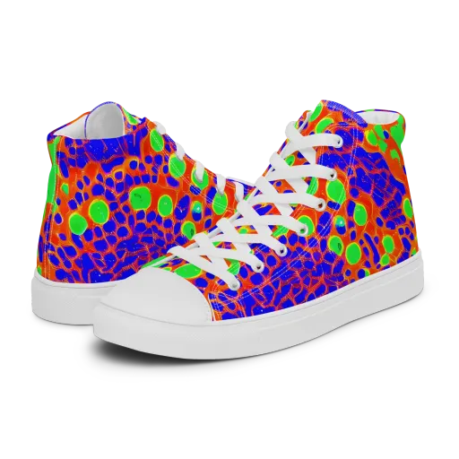 Solar Shock on a Men's High Top Canvas Shoes