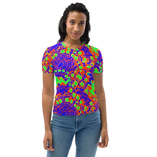 Solar Shock on a Women's Crew Neck T-Shirt