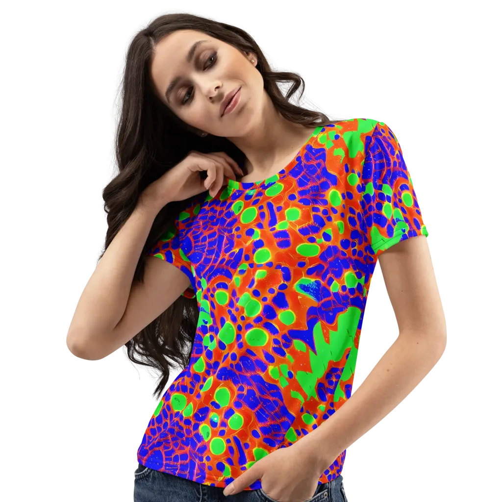 Solar Shock on Women's Crew Neck T-Shirt — Left Front