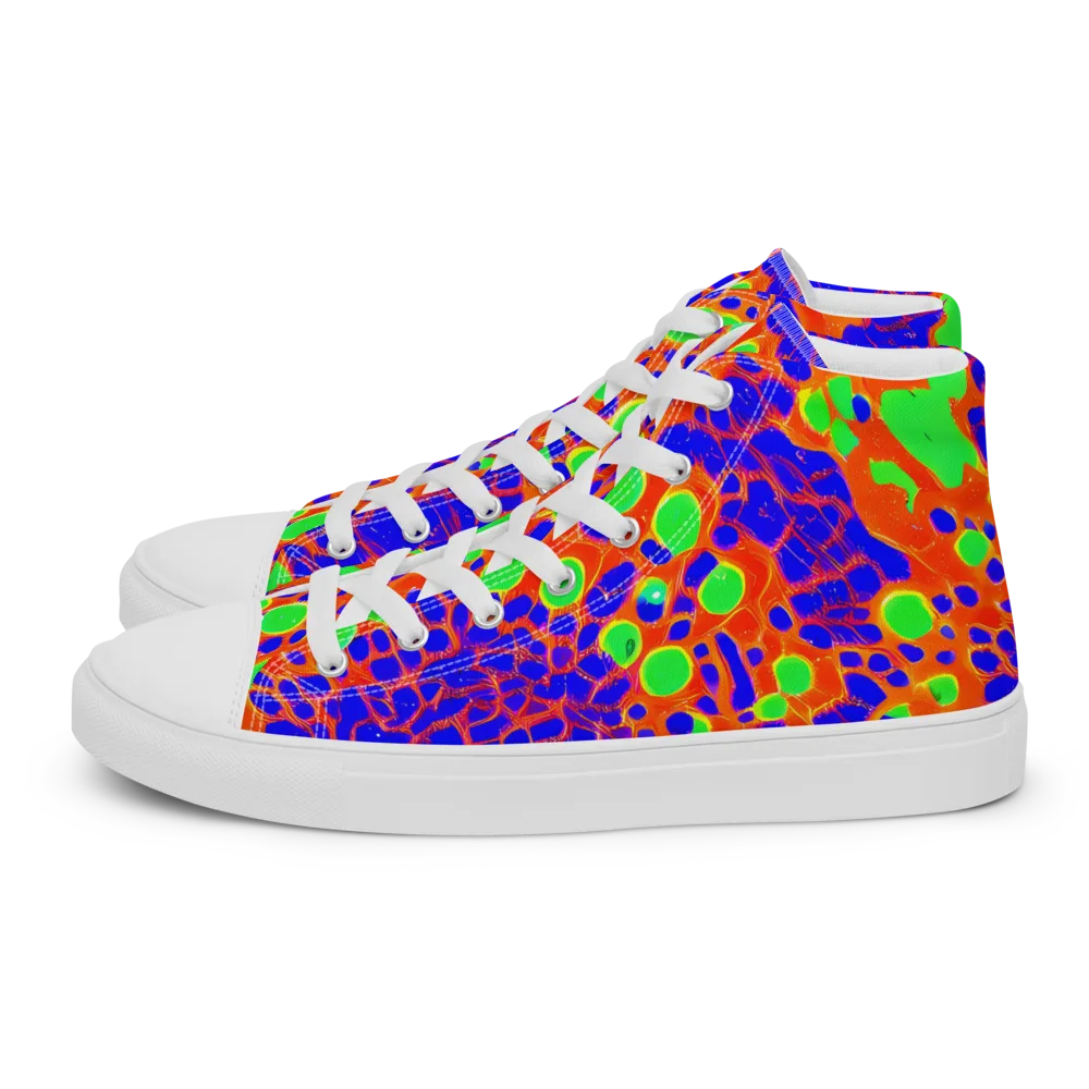 Solar Shock on Women's High Top Canvas Shoes — Left