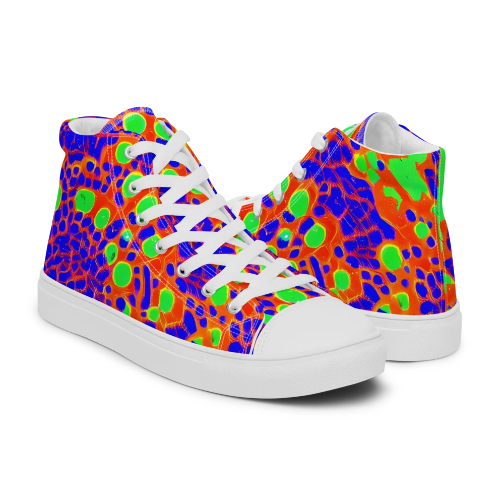 Solar Shock on Women's High Top Canvas Shoes — Right