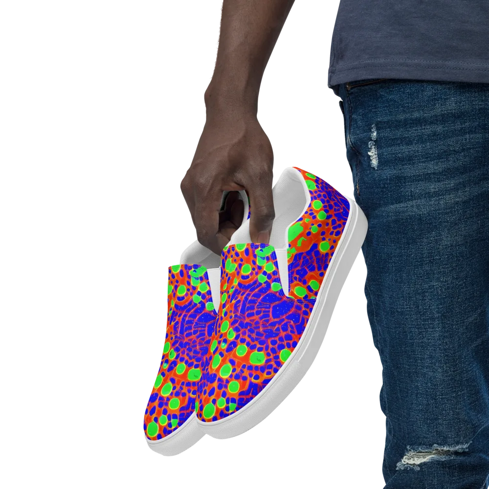 Solar Shock on Men's Slip-On Canvas Shoes — Left Front