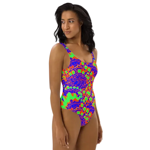 Solar Shock on a One-Piece Swimsuit