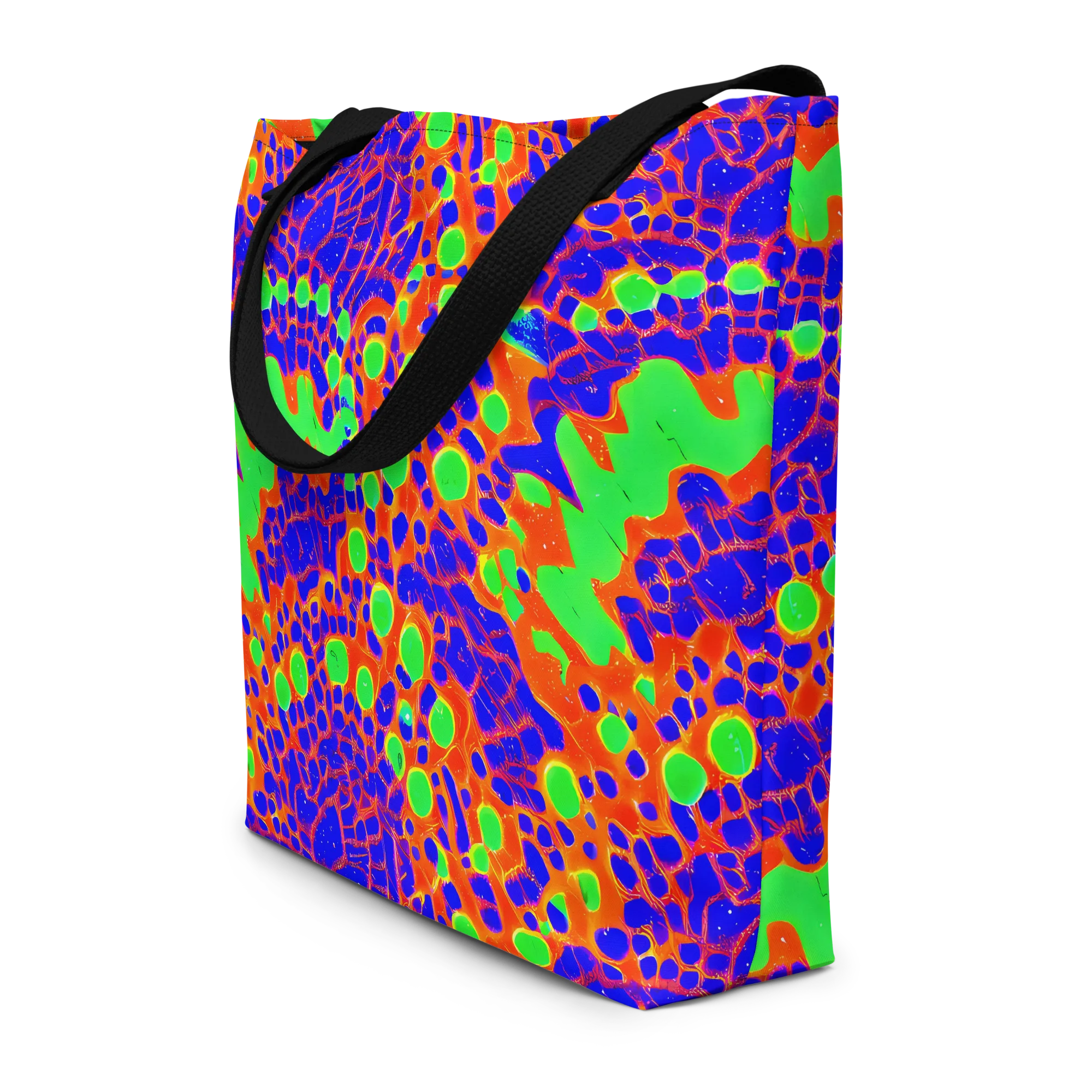 Solar Shock on Large Tote Bag W/ Pocket — Front