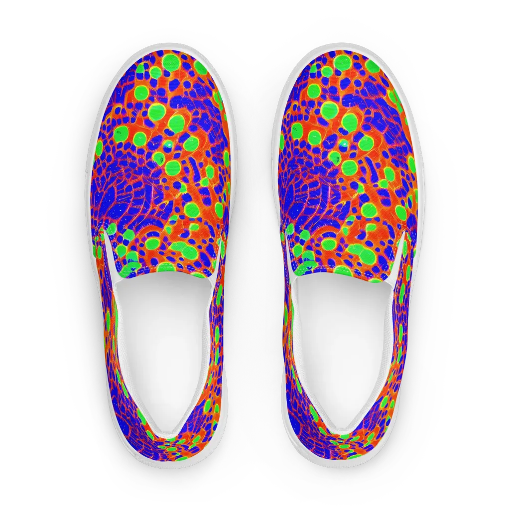 Solar Shock on Women's Slip-On Canvas Shoes — Front