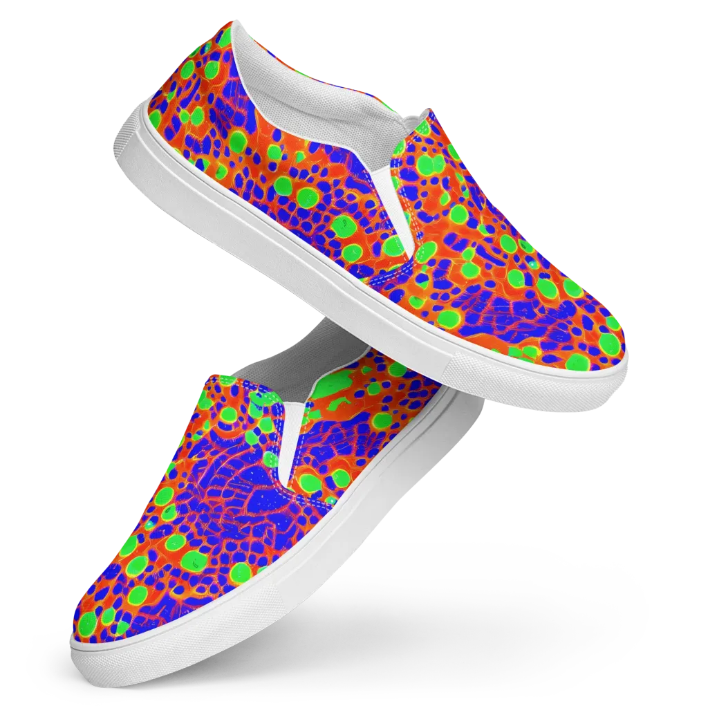 Solar Shock on Women's Slip-On Canvas Shoes — Front