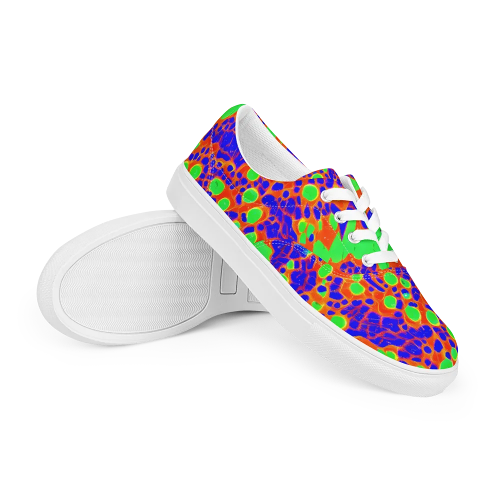 Solar Shock on Men's Lace-Up Canvas Shoes — Right Front