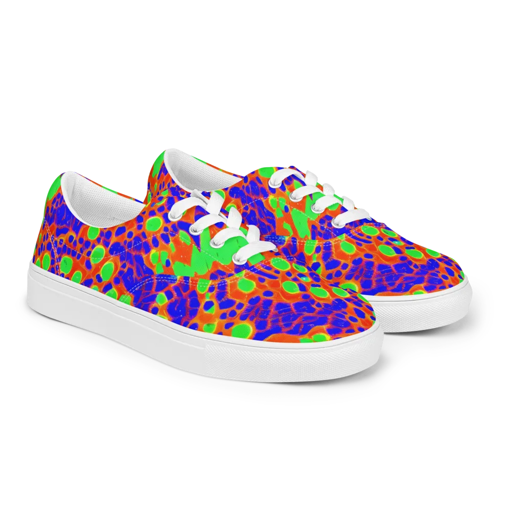 Solar Shock on Men's Lace-Up Canvas Shoes — Right Front
