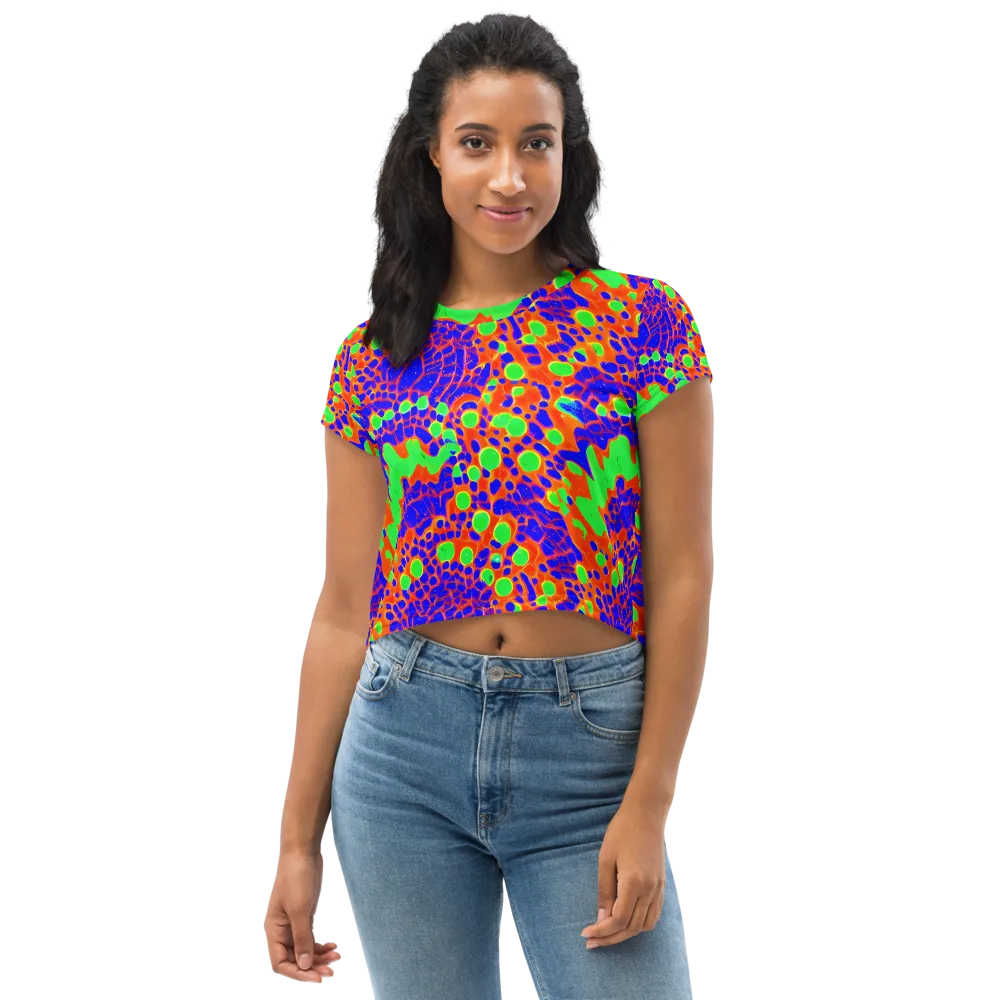 Solar Shock on Crop Tee — Front