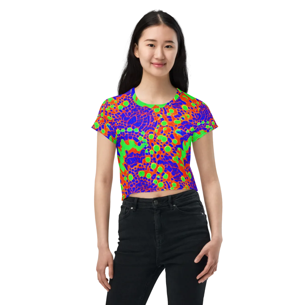 Solar Shock on Crop Tee — Front