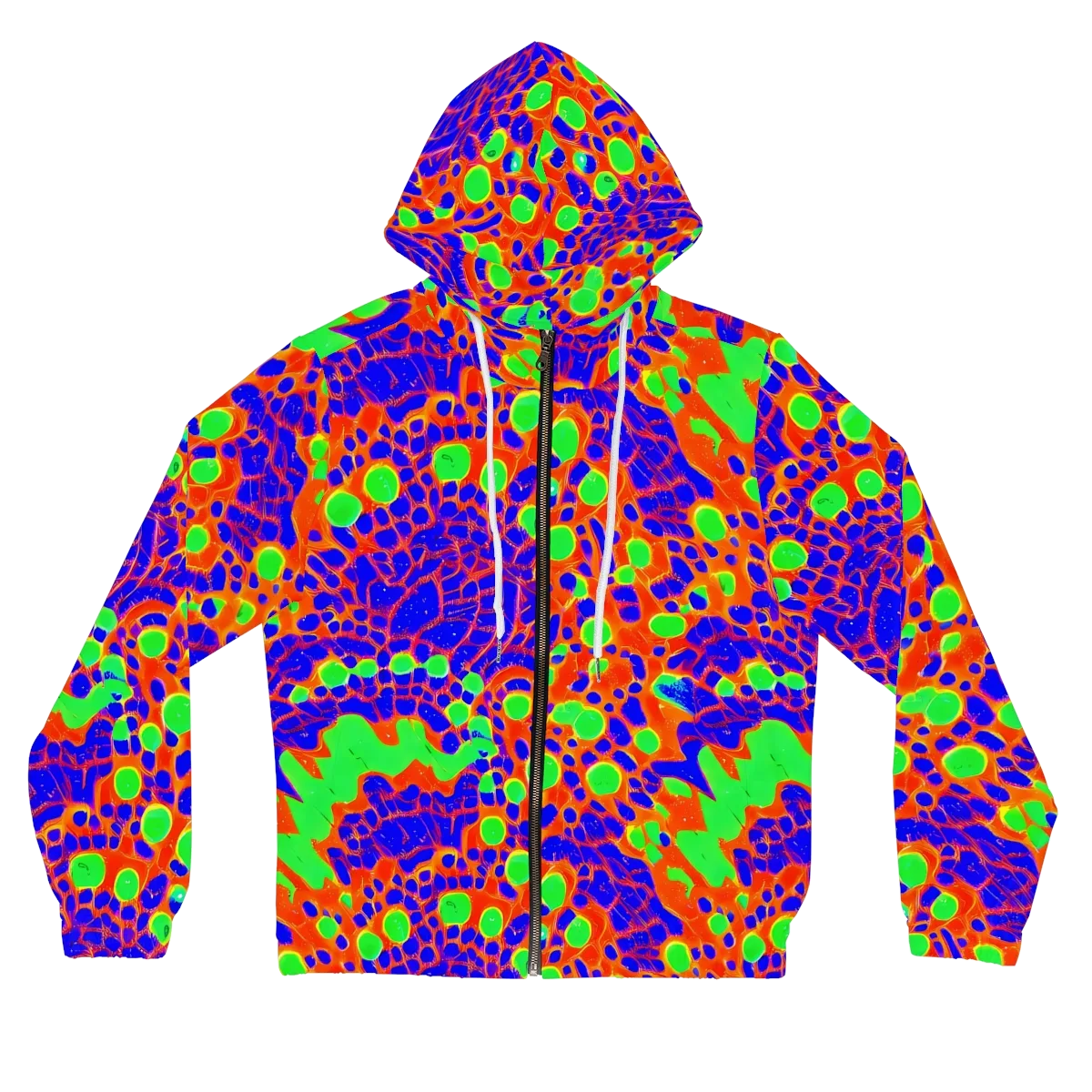 Solar Shock on Women's Full-Zip Hoodie — Front