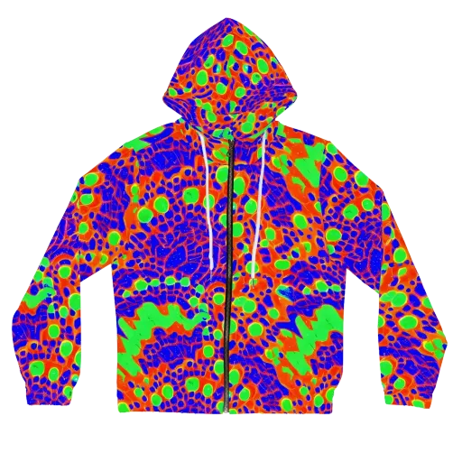 Solar Shock on a Women's Full-Zip Hoodie