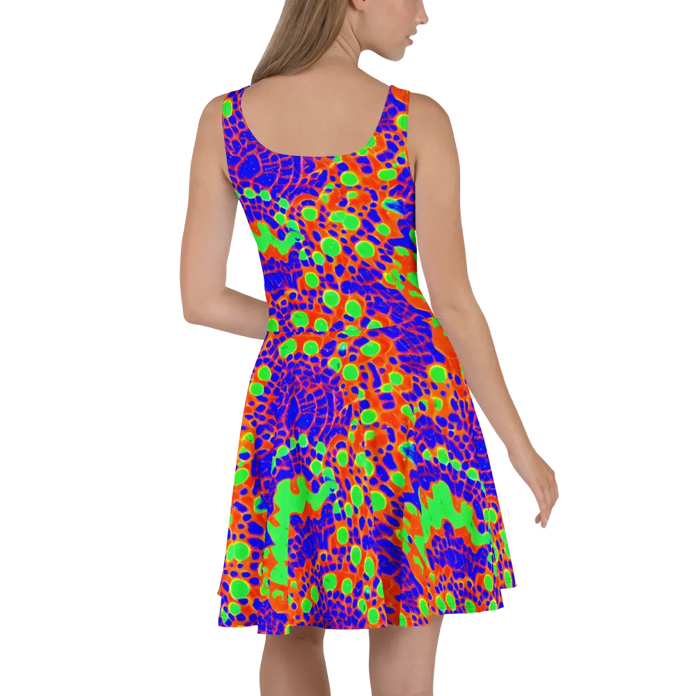 Solar Shock on Skater Dress — Back