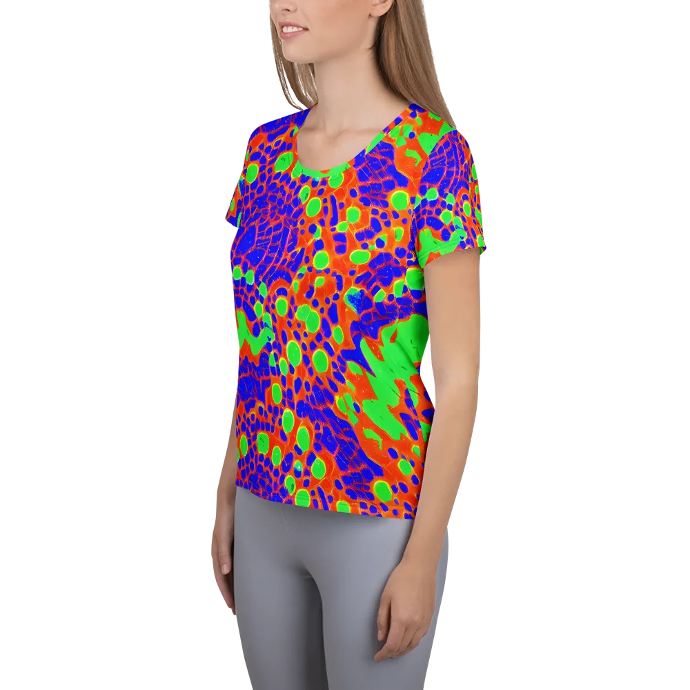 Solar Shock on Women's Athletic T-Shirt — Left