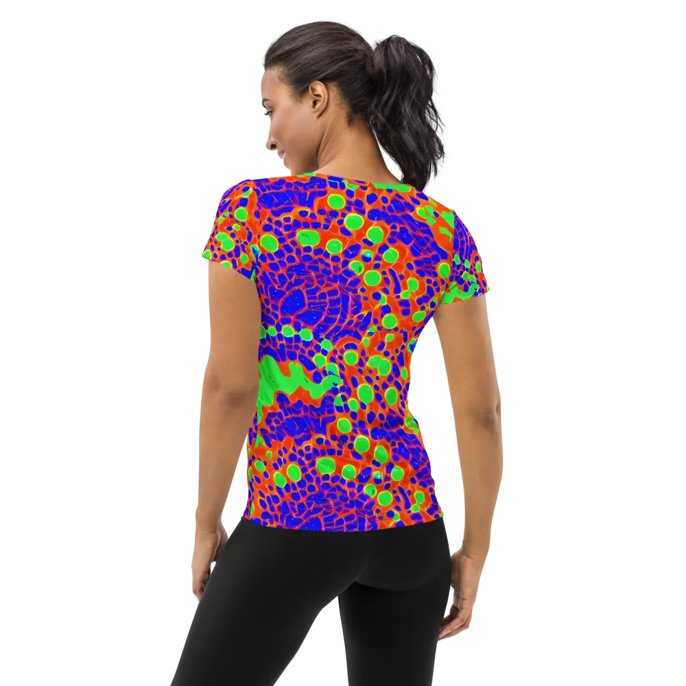 Solar Shock on Women's Athletic T-Shirt — Back