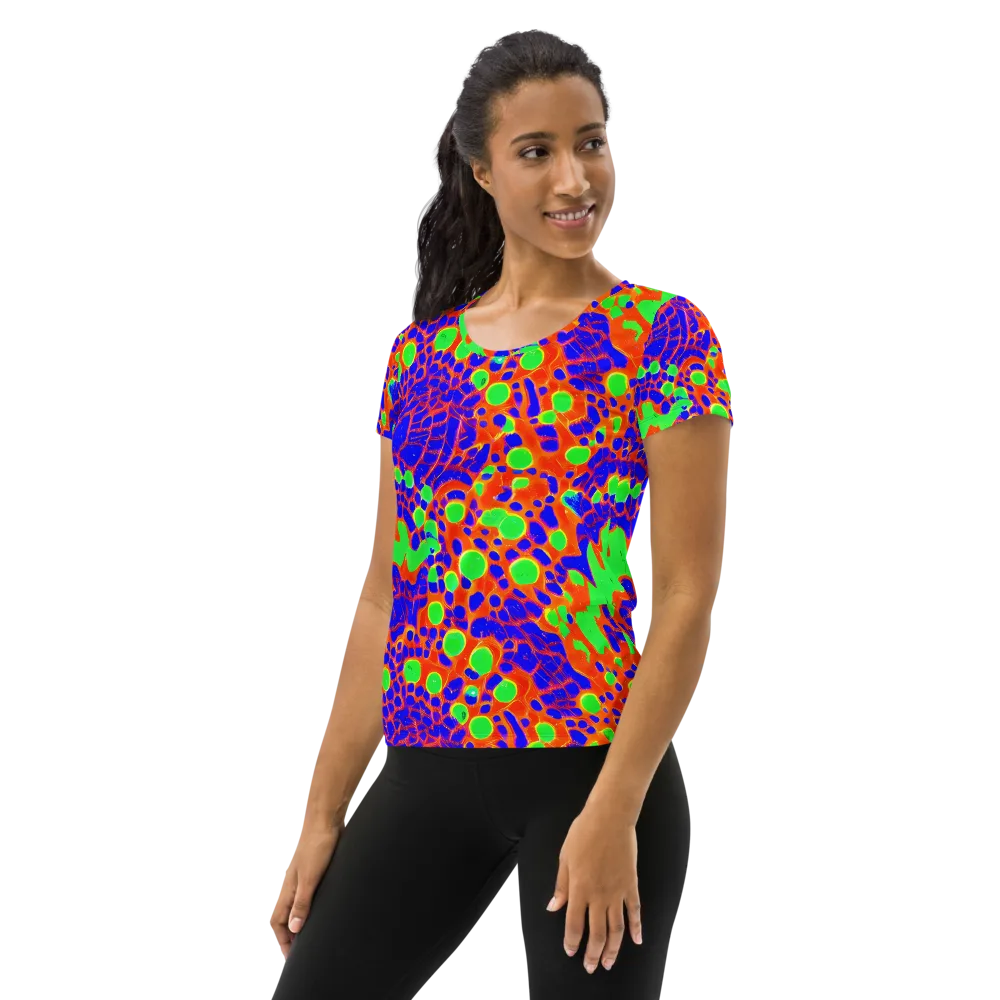 Solar Shock on Women's Athletic T-Shirt — Left