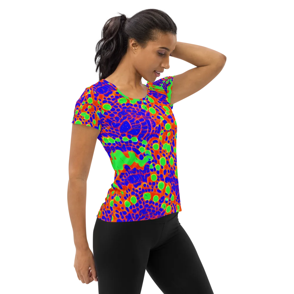 Solar Shock on Women's Athletic T-Shirt — Right