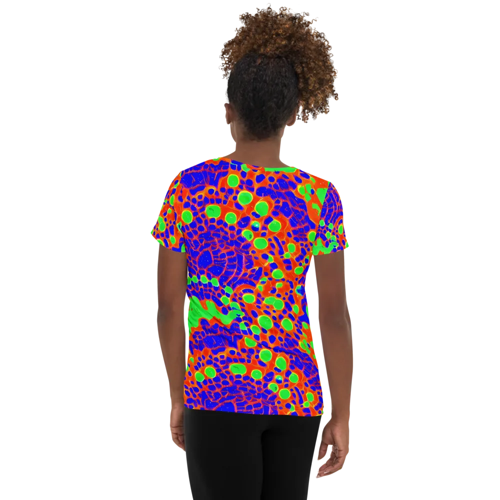 Solar Shock on Women's Athletic T-Shirt — Back