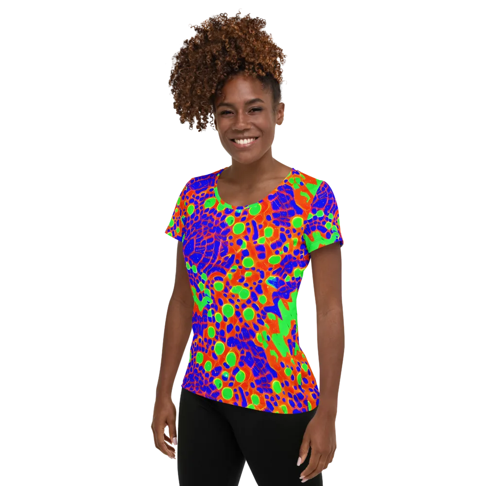 Solar Shock on Women's Athletic T-Shirt — Left