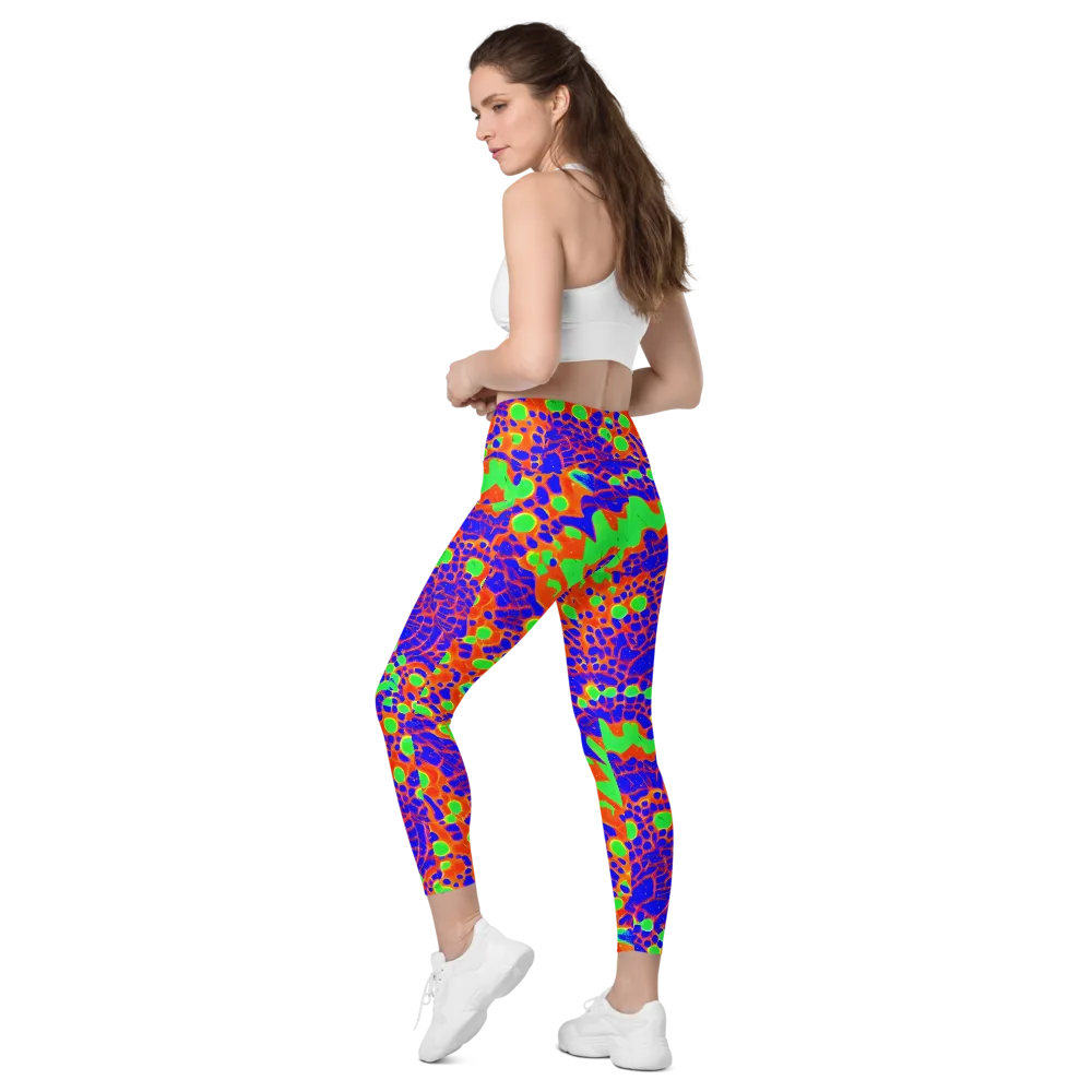 Solar Shock on Leggings with Pockets — Left Back
