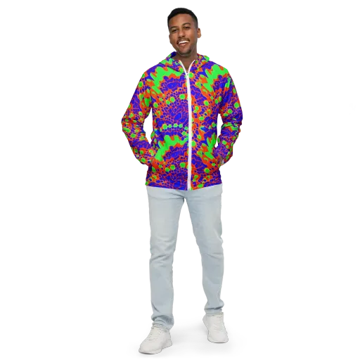 Solar Shock on a Men's Windbreaker