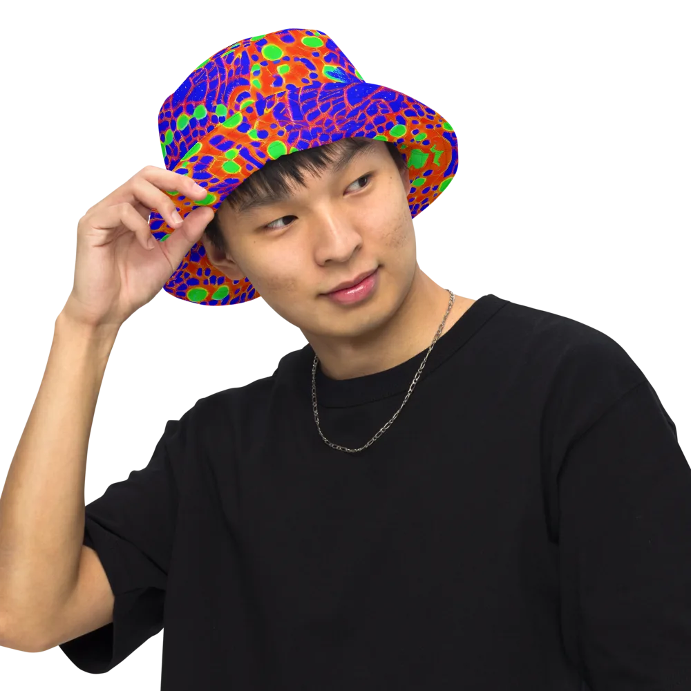 Solar Shock on Reversible Bucket Hat — Front Inside