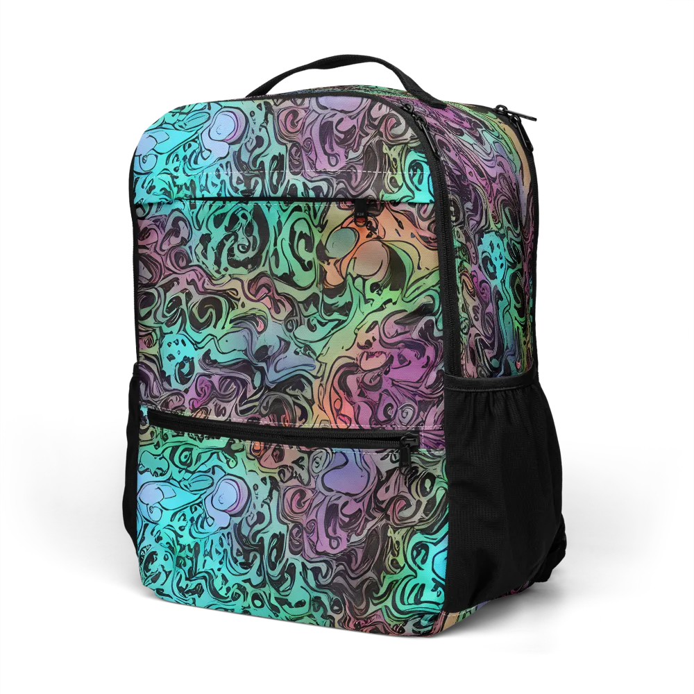 Aqua Maelstrom on Utility Backpack — Left Front