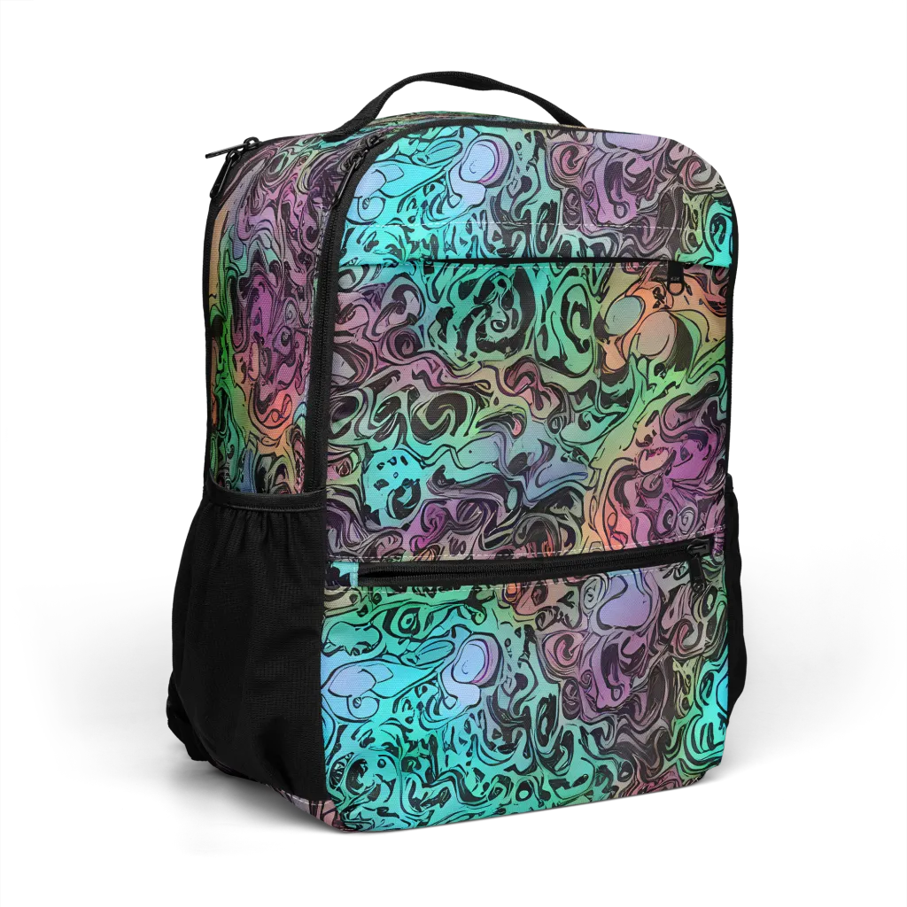Aqua Maelstrom on Utility Backpack — Right Front