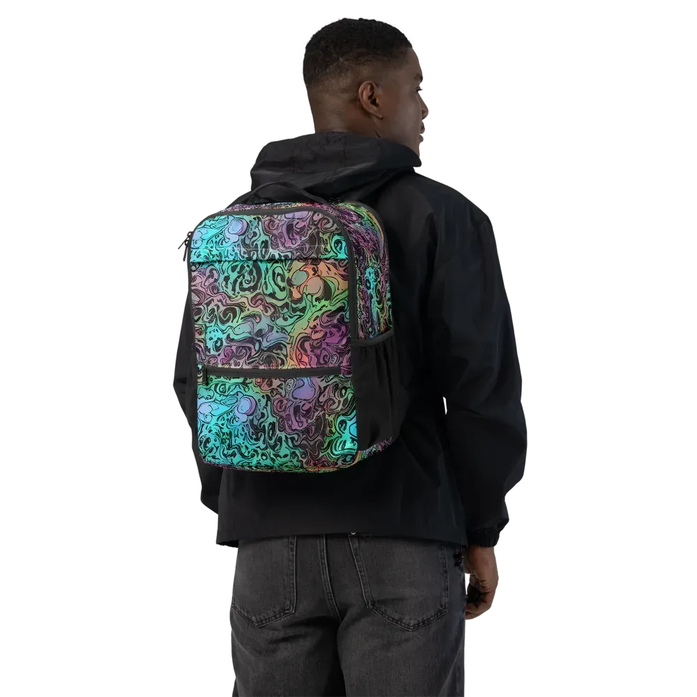 Aqua Maelstrom on Utility Backpack — Back