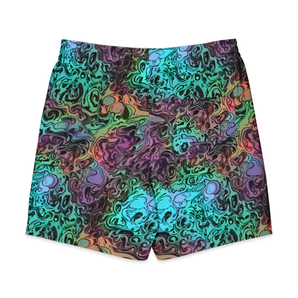 Aqua Maelstrom on Men's Board Shorts — Back