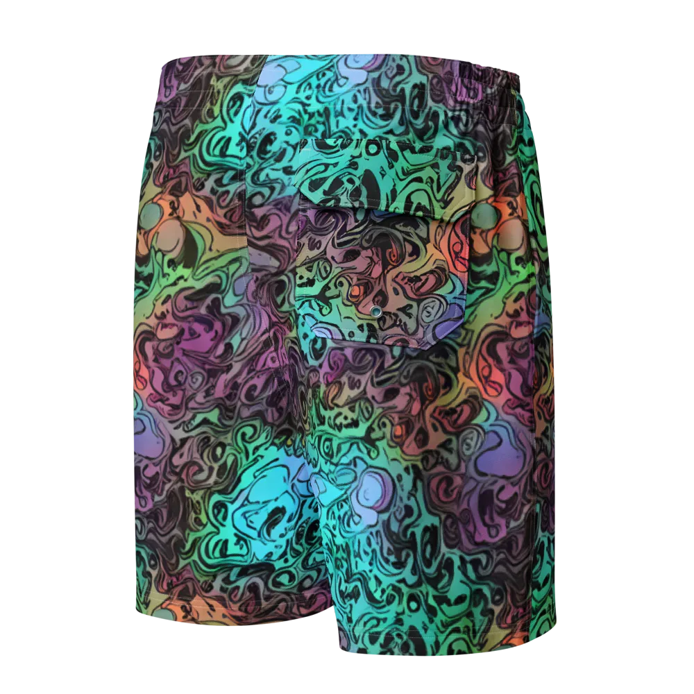 Aqua Maelstrom on Men's Board Shorts — Back