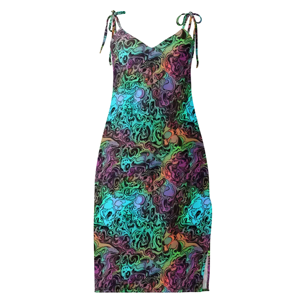 Aqua Maelstrom on Slip Dress — Front