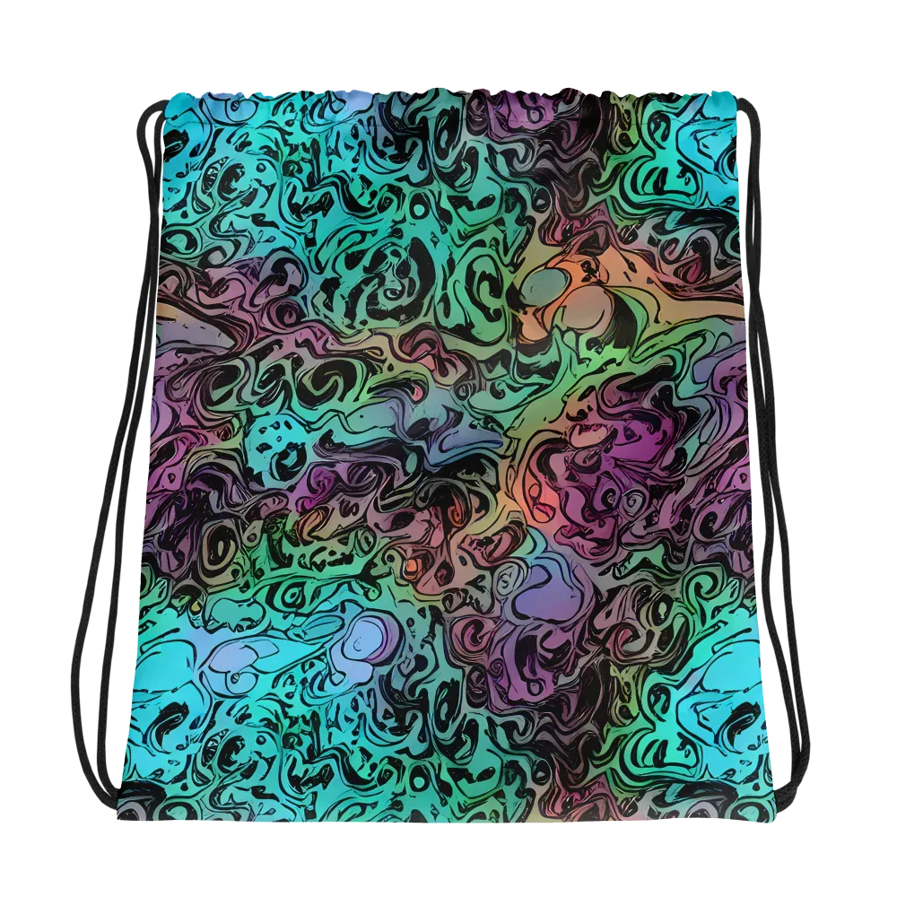 Aqua Maelstrom on Drawstring Bag — Photo