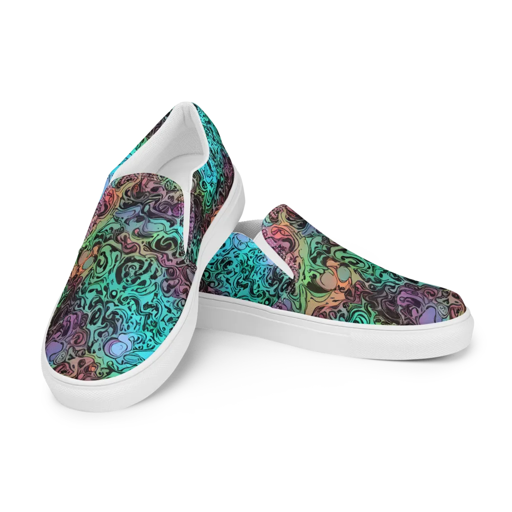 Aqua Maelstrom on Women's Slip-On Canvas Shoes — Left Front