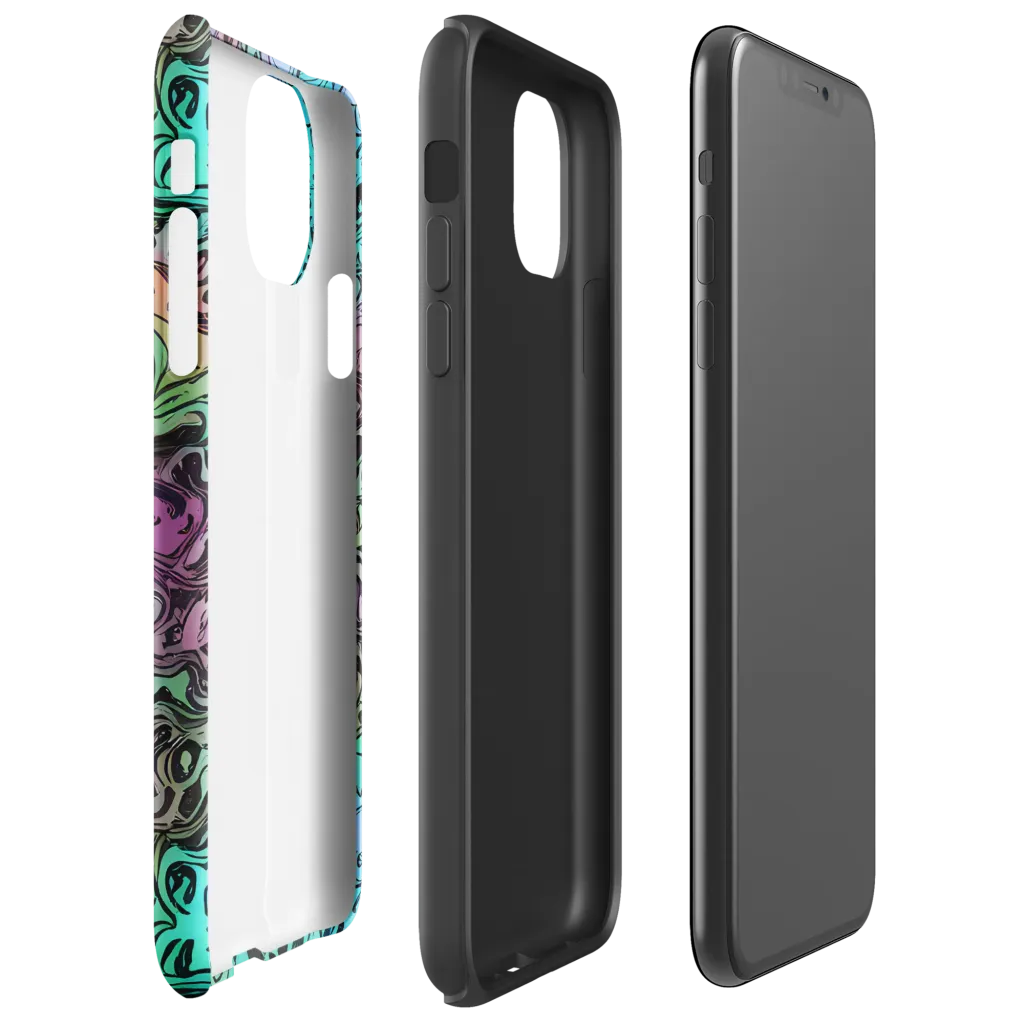 Aqua Maelstrom on Tough Case for iPhone® — Right