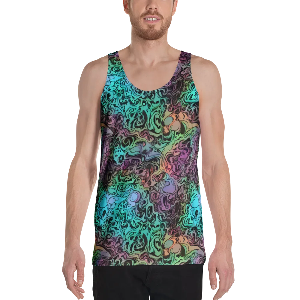 Aqua Maelstrom on Men's Tank Top — Front