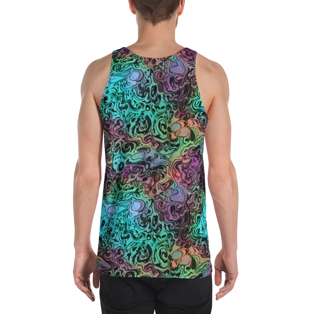 Aqua Maelstrom on Men's Tank Top — Back