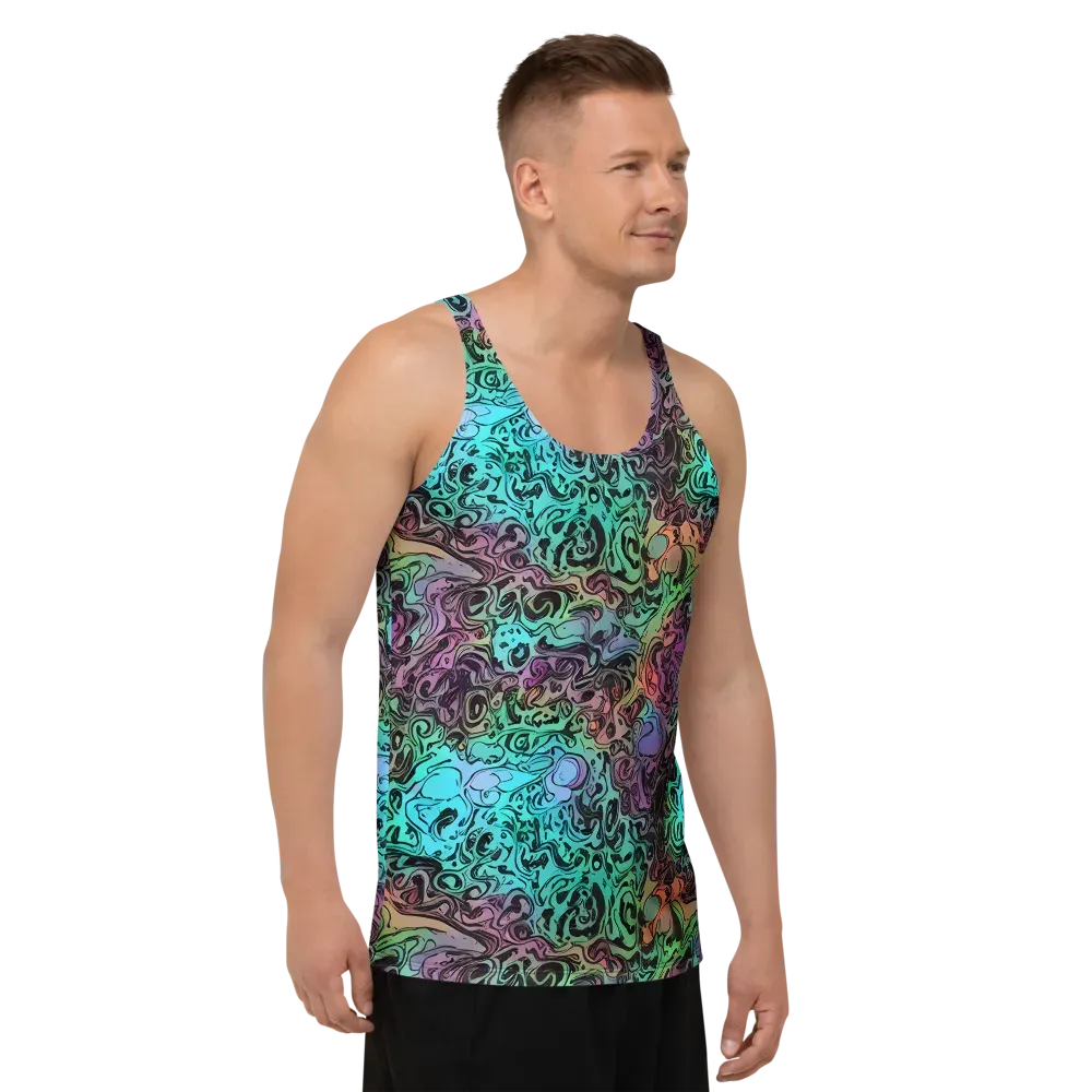 Aqua Maelstrom on Men's Tank Top — Right Front