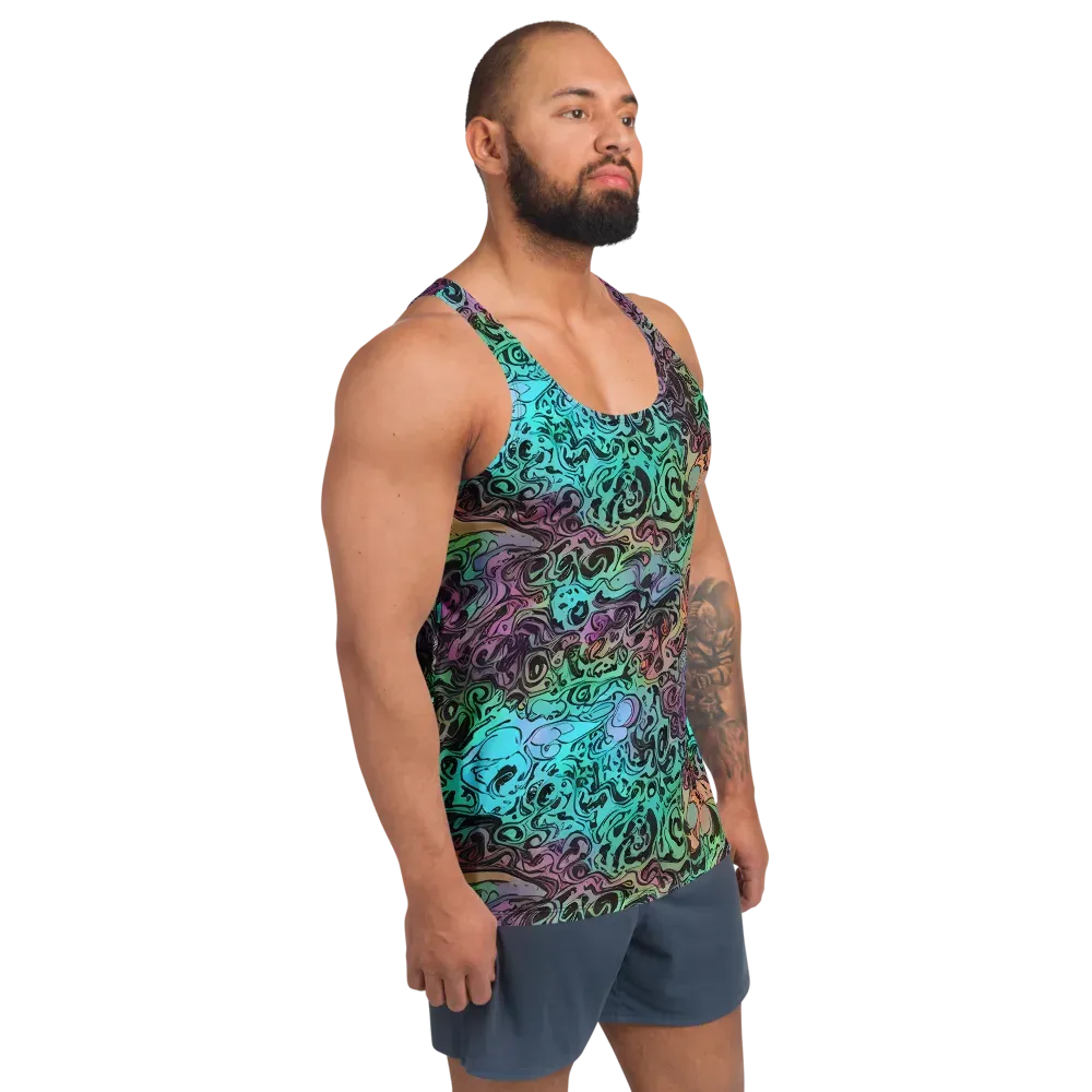 Aqua Maelstrom on Men's Tank Top — Right Front