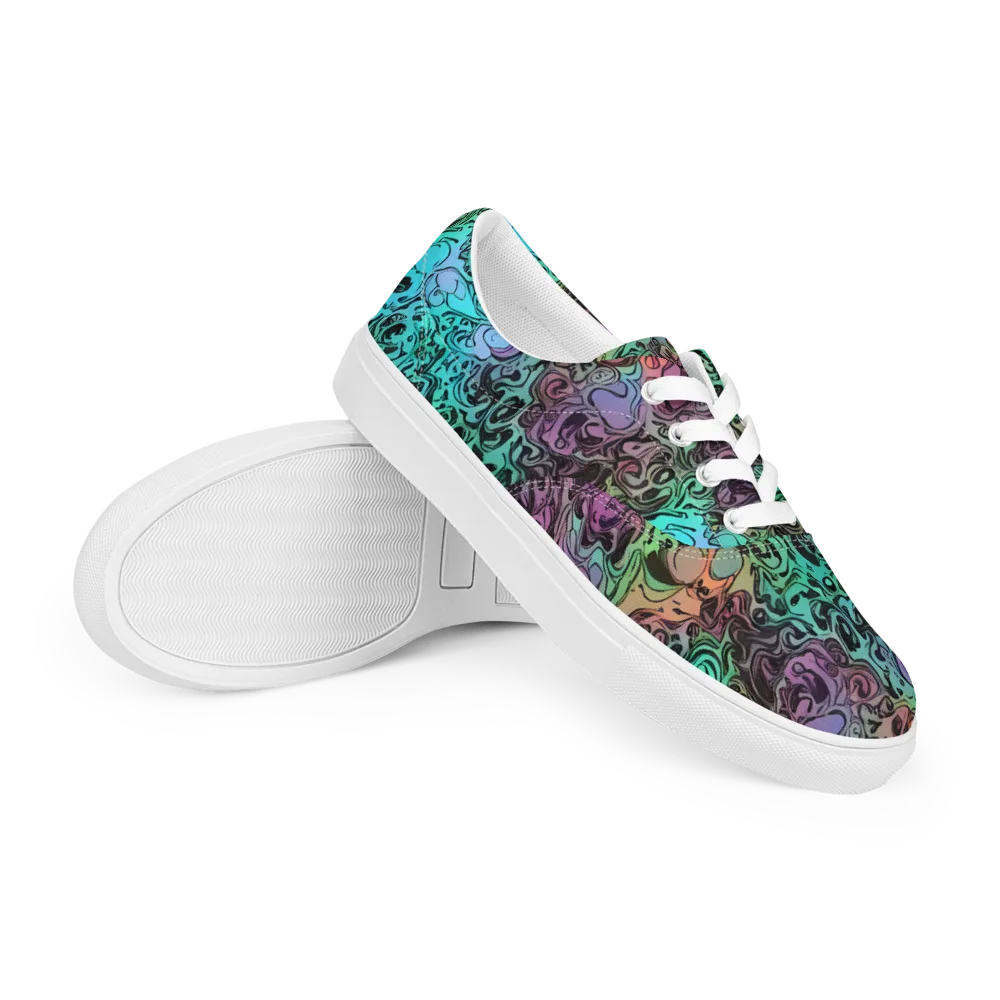 Aqua Maelstrom on Men's Lace-Up Canvas Shoes — Right Front