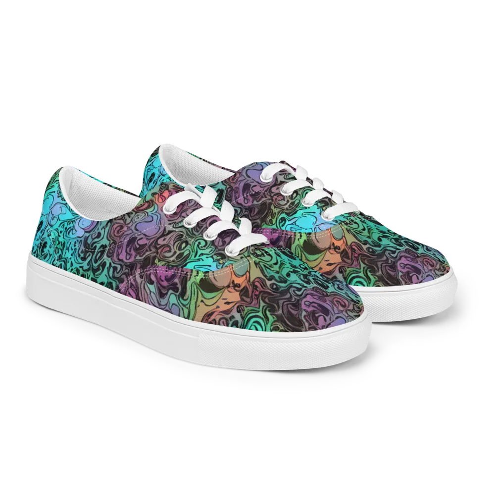 Aqua Maelstrom on Men's Lace-Up Canvas Shoes — Right Front