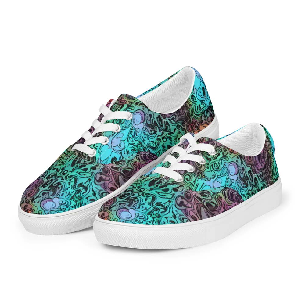 Aqua Maelstrom on Men's Lace-Up Canvas Shoes — Left Front