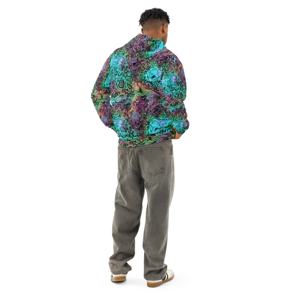 Aqua Maelstrom on Cotton Hoodie — Back