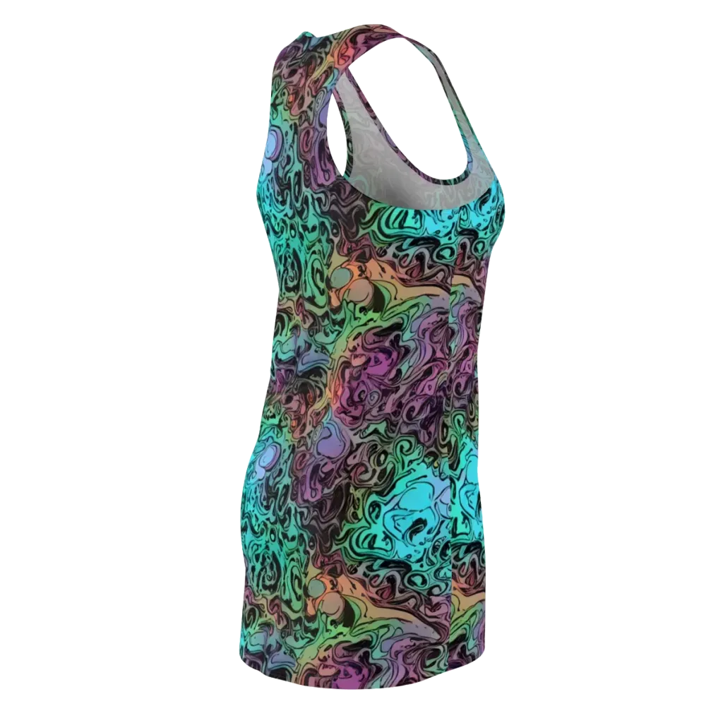 Aqua Maelstrom on Racerback Dress — Back Side