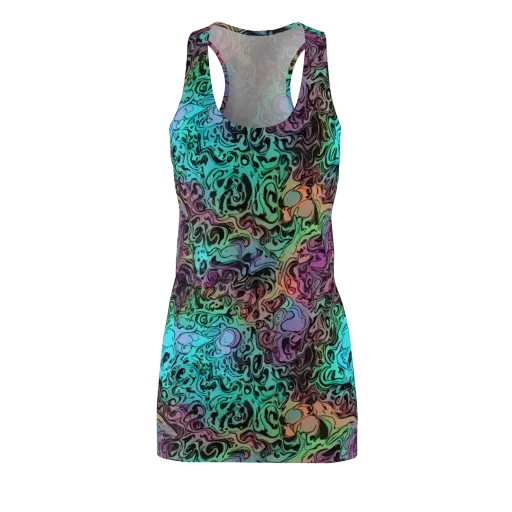 Aqua Maelstrom on a Racerback Dress