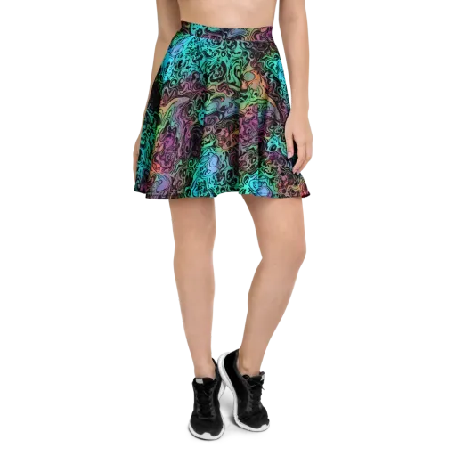 Aqua Maelstrom on a Skater Skirt